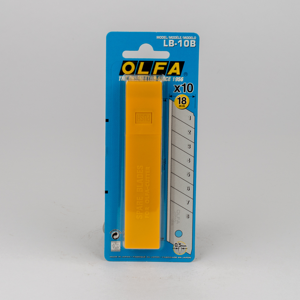 Olfa reservemesjes LB-10B (10st) voor breekmes 18mm, L-1