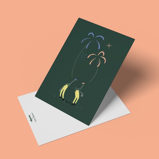 Kerstkaart (Ik betaal 5 € per kaartje, Tintelijn schenkt dit bedrag integraal aan een goed doel, Vuurwerk)