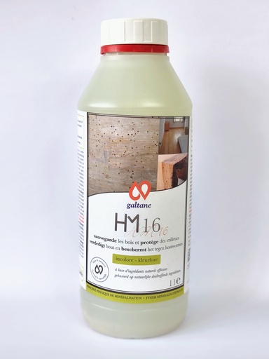 Galtane HM16, verdedigt hout en beschermt het tegen houtwormen