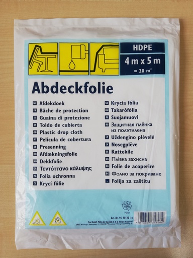 Ciret spatfolie HDPE dun 4x5m (96 90 21 10)