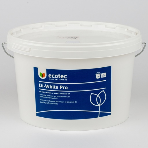 Ecotec Di-White Pro 8%, goed dekkende muurverf (zacht wit)